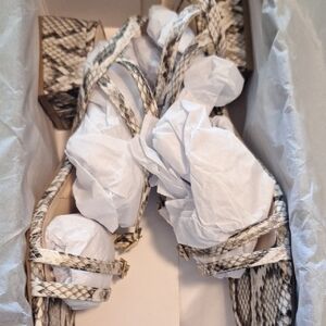 Snakeskin Strappy Heels